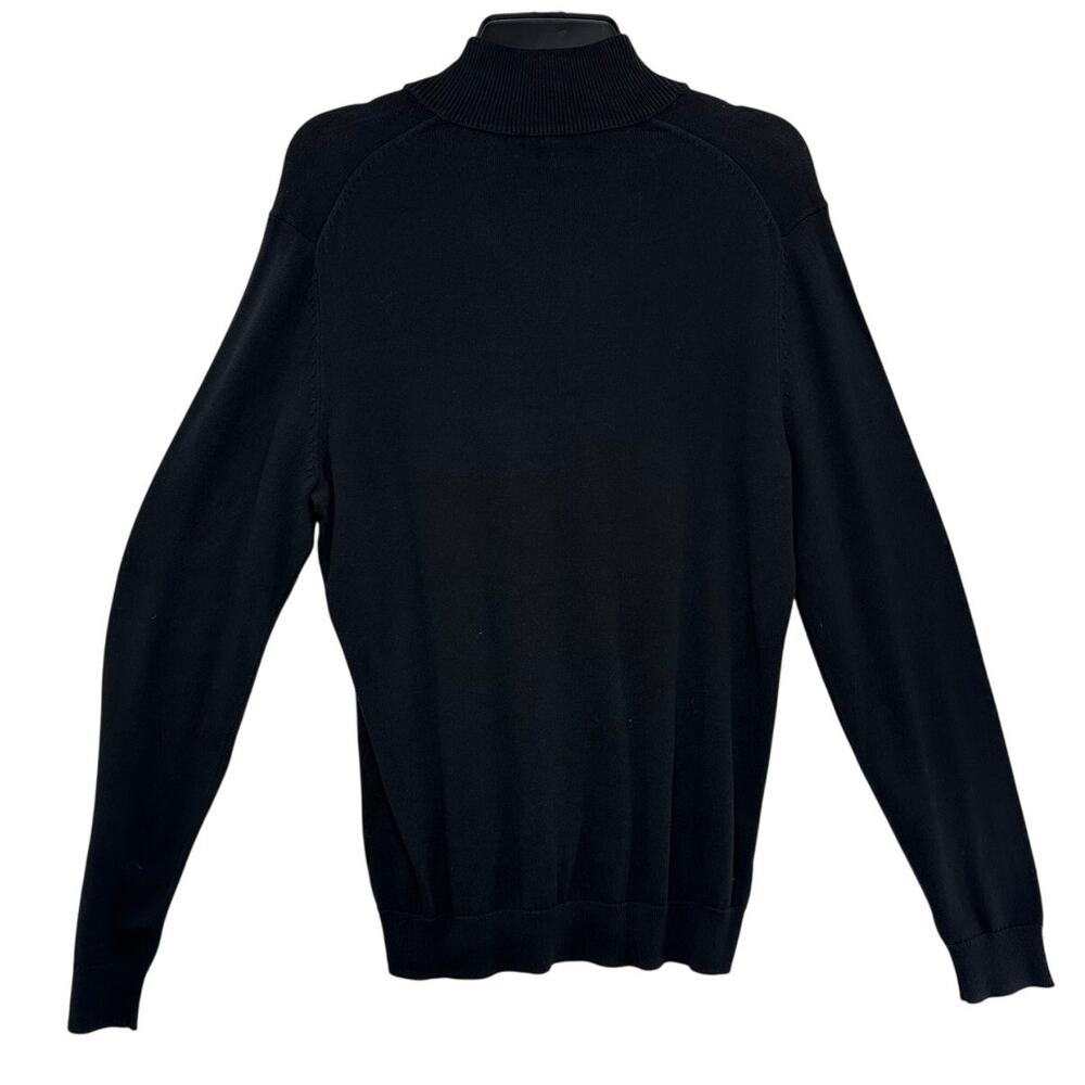 Alfani Men's Black Quarter-Zip Ribbed Placket Sweater Size Small - Picture 2 of 11